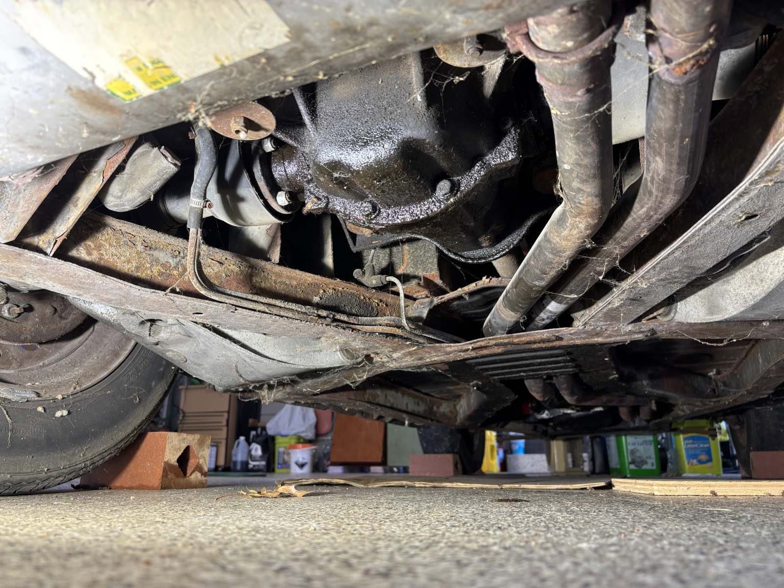 1974 Triumph TR6 differential area.