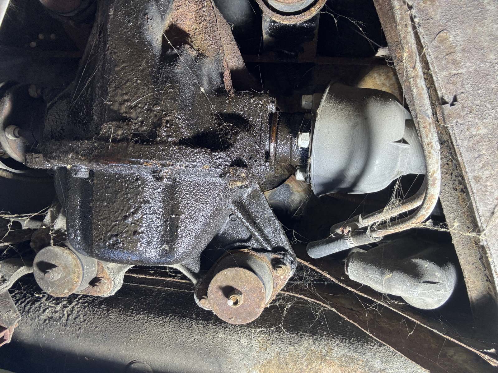 1974 Triumph TR6 differential area.