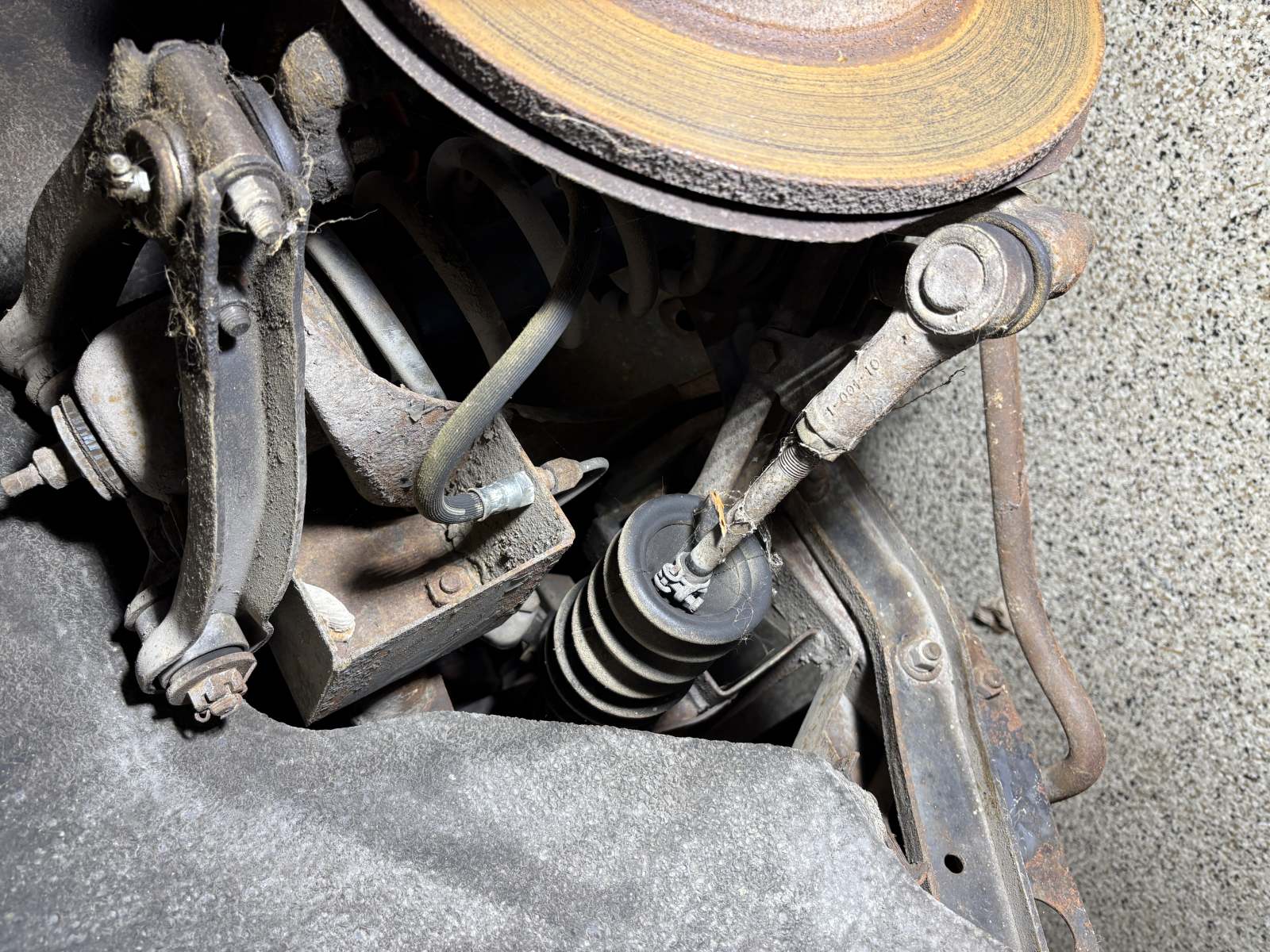1974 Triumph TR6 frame front left area.