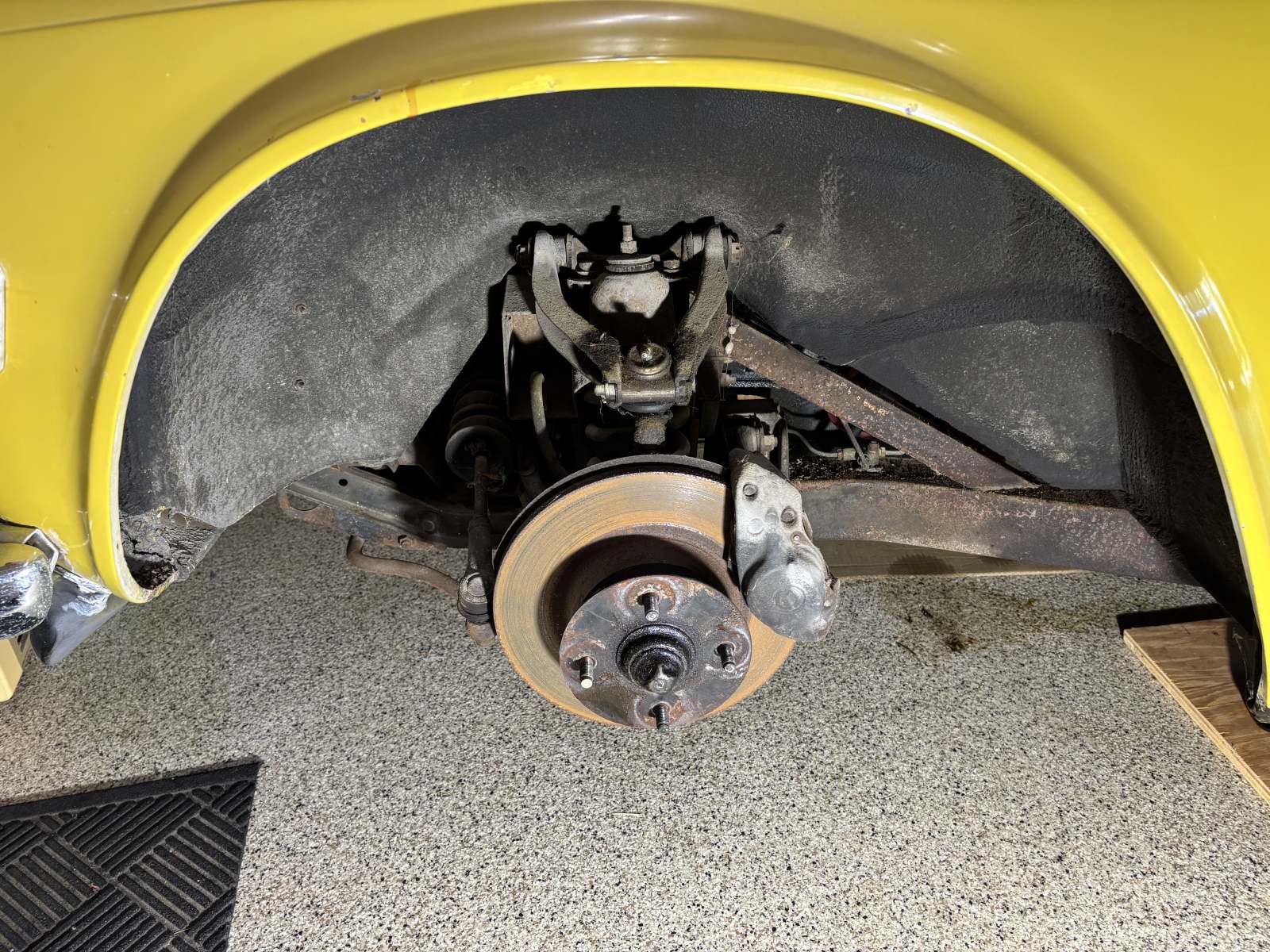 1974 Triumph TR6 frame front left area.