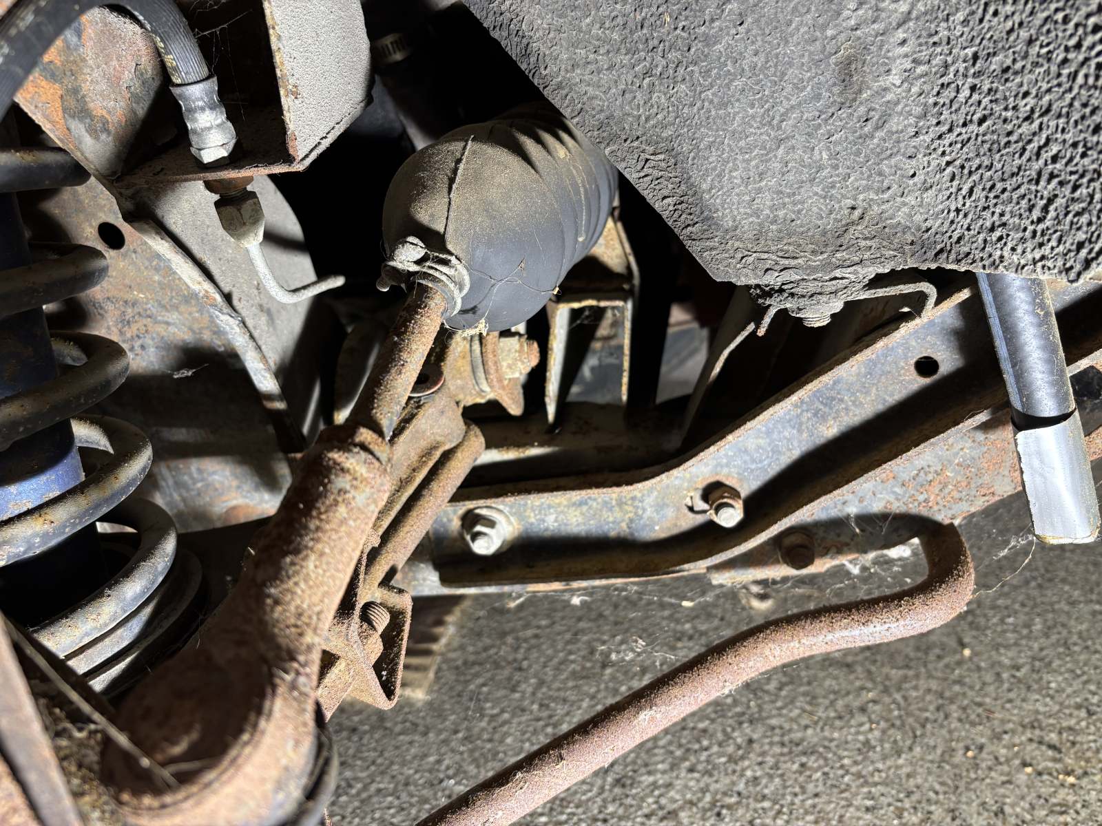 1974 Triumph TR6 frame front right area.