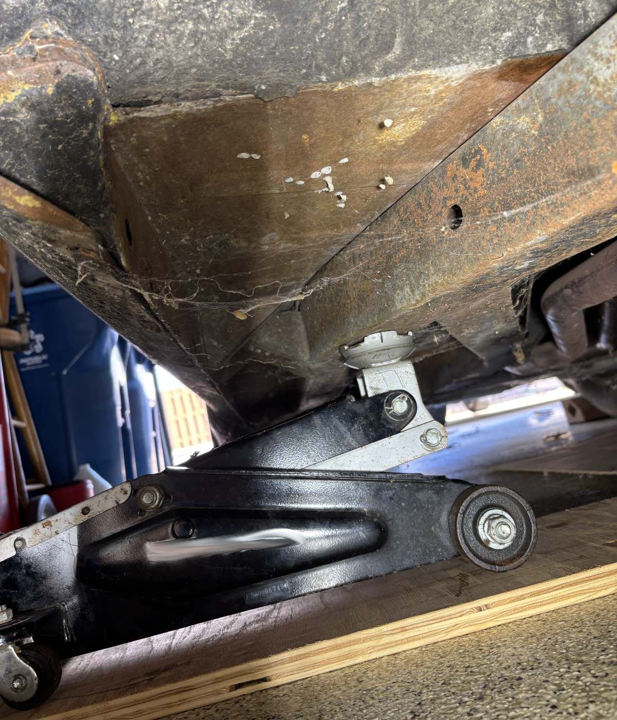 1974 Triumph TR6 frame front right area.