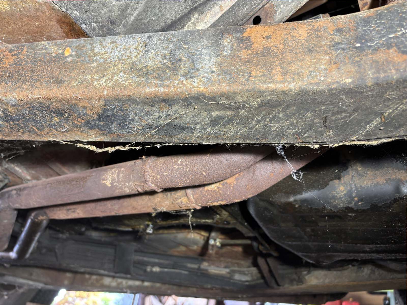 1974 Triumph TR6 frame front right area.