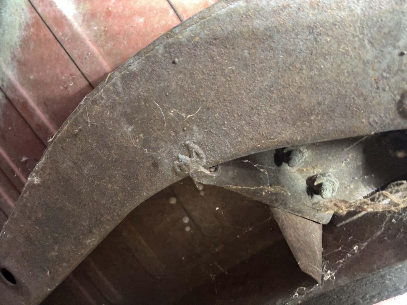 1974 Triumph TR6 rocker panel area.