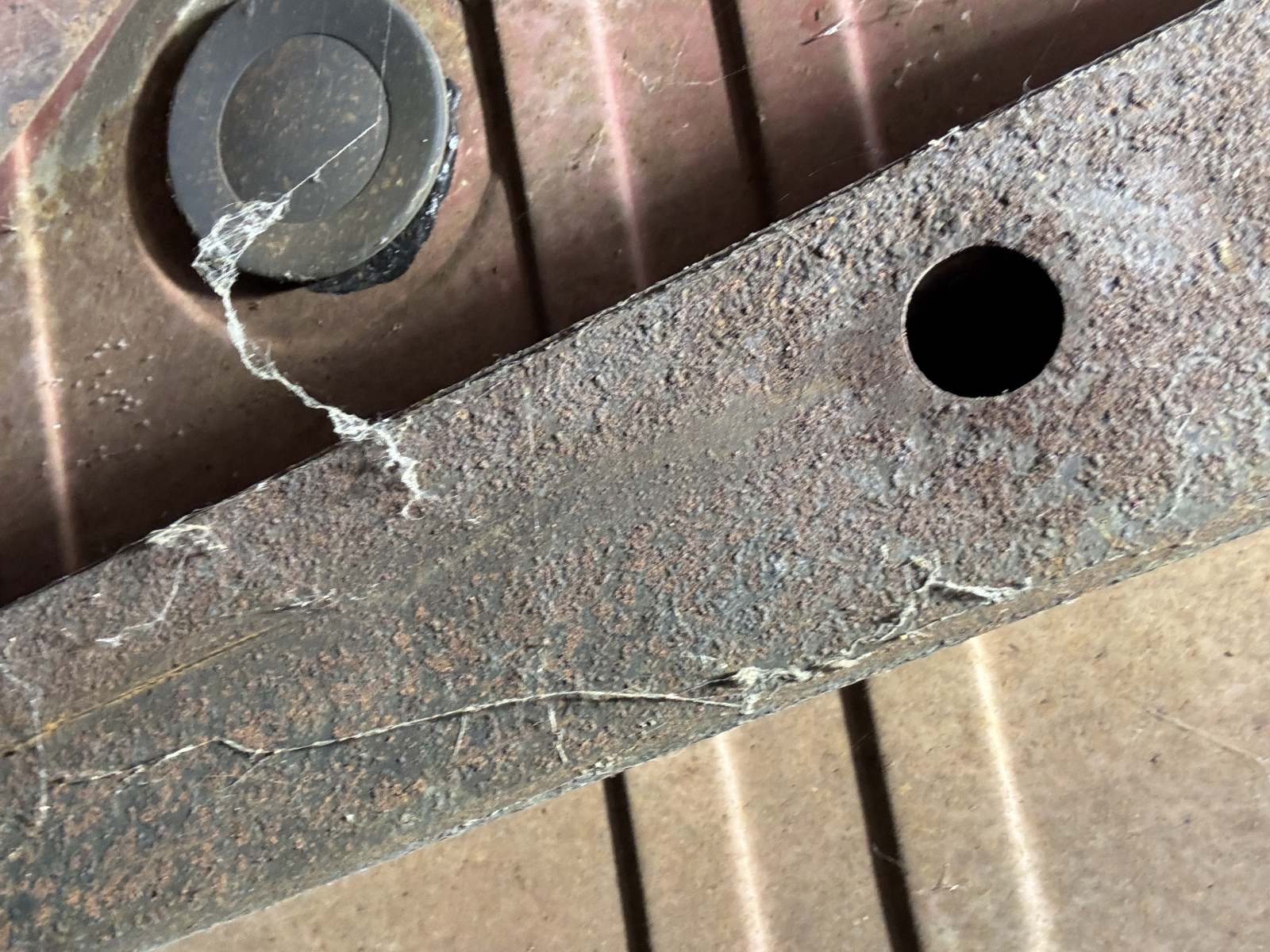 1974 Triumph TR6 rocker panel area.