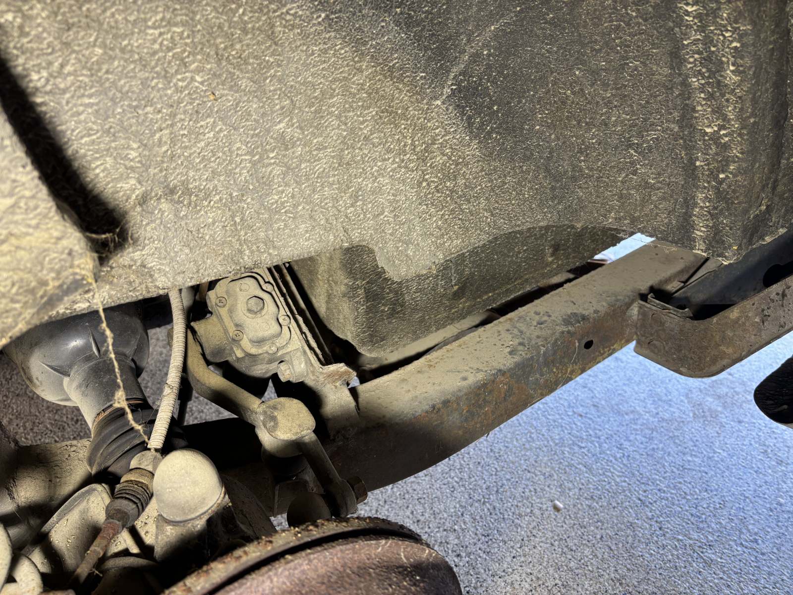 1974 Triumph TR6 frame rear left area.