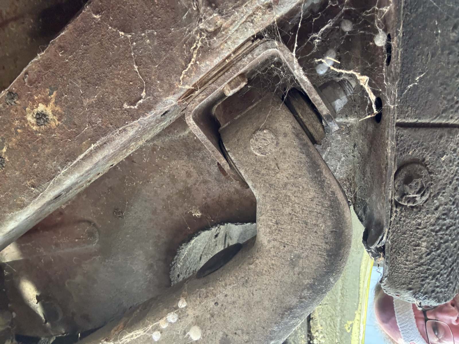 1974 Triumph TR6 frame rear left area.