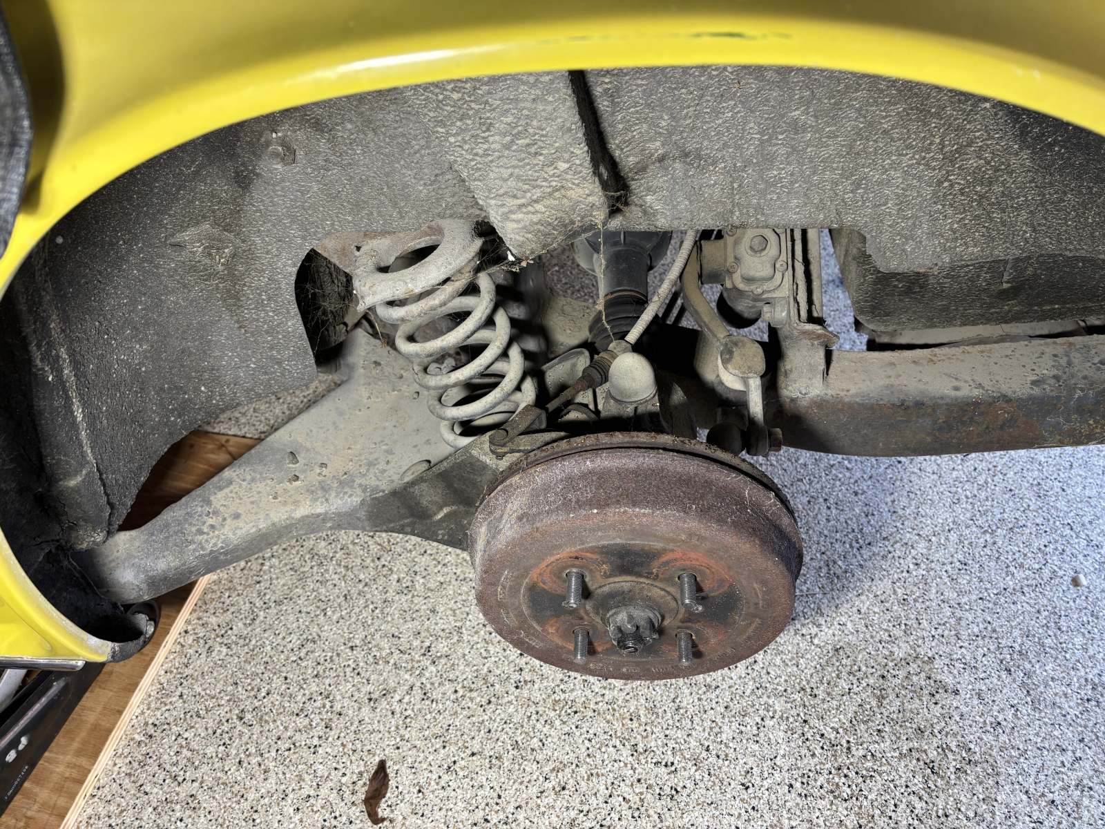 1974 Triumph TR6 frame rear left area.