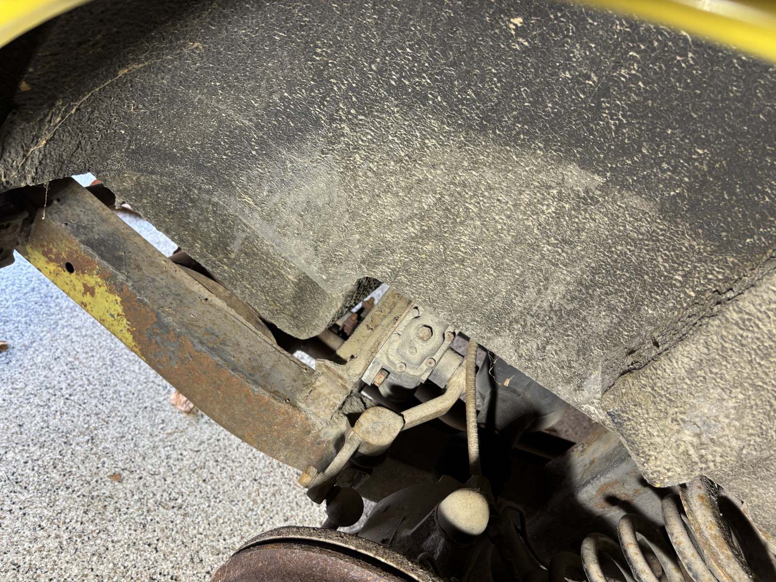 1974 Triumph TR6 frame rear right area.
