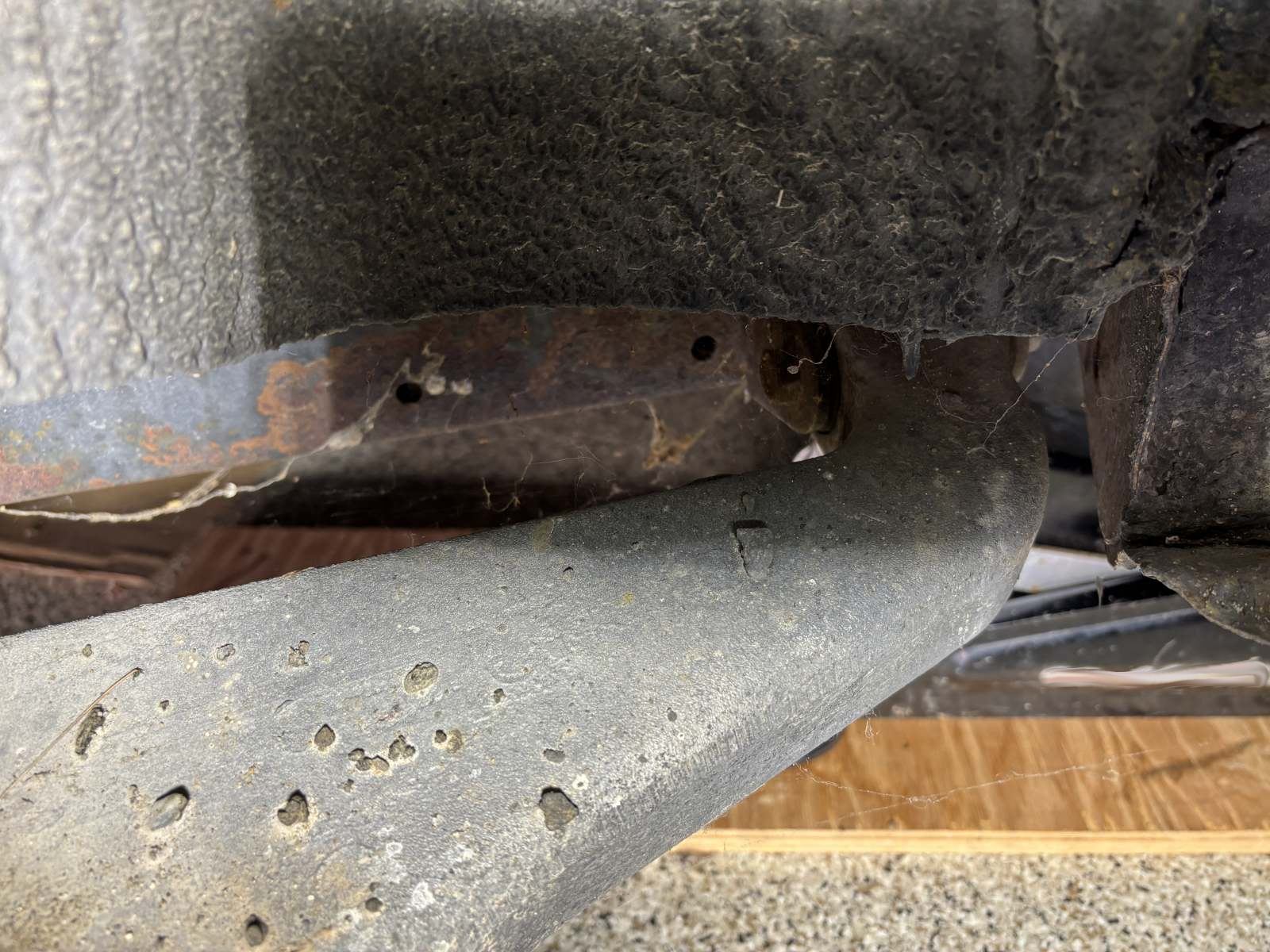 1974 Triumph TR6 frame rear right area.