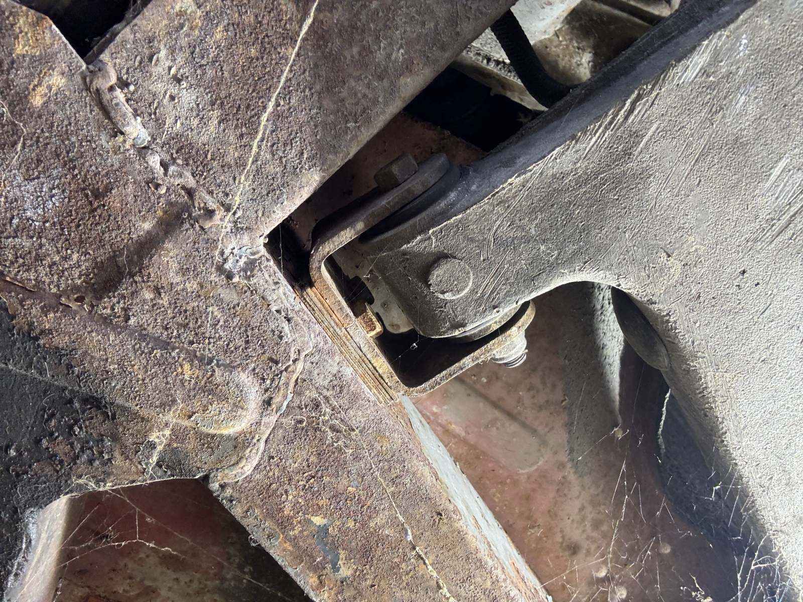 1974 Triumph TR6 frame rear right area.
