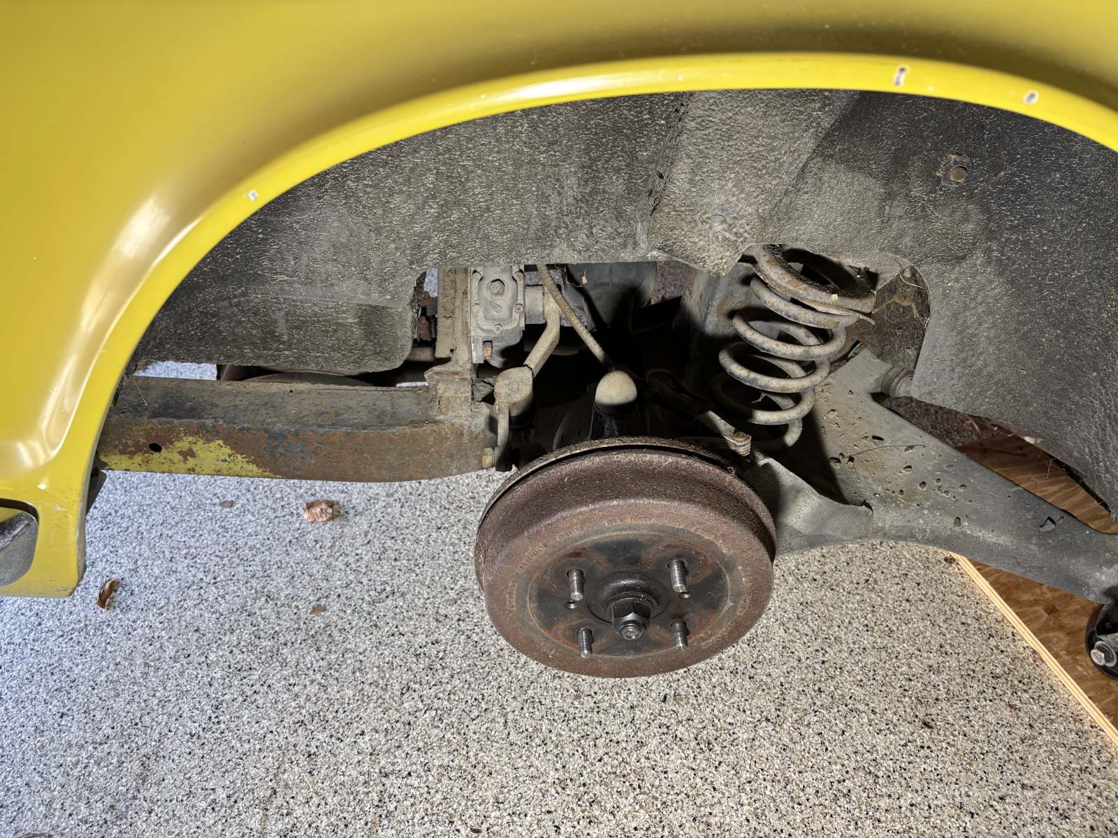 1974 Triumph TR6 frame rear right area.